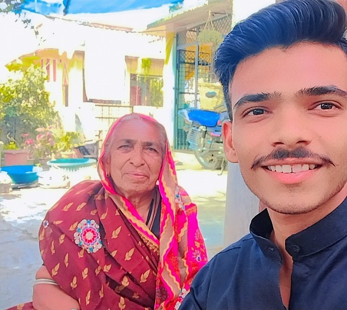 Grand mother with me